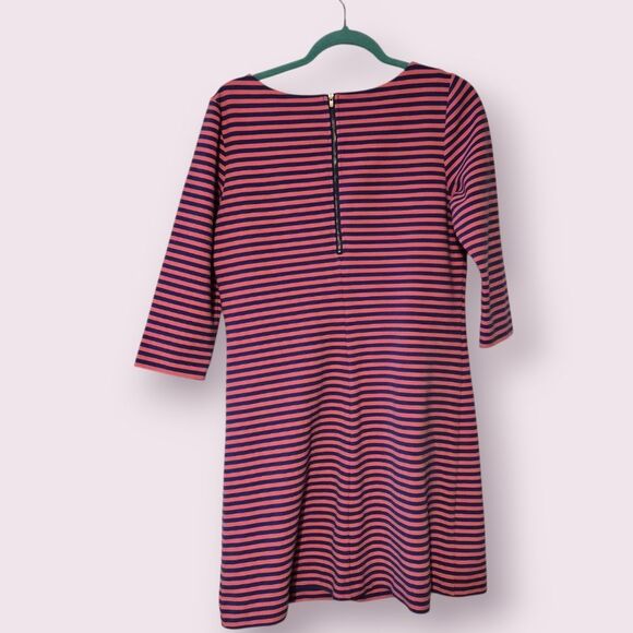 Lilly Pulitzer Womens Size Large Charlene Striped Sheath Dress Pink Pockets Work - Picture 2 of 4